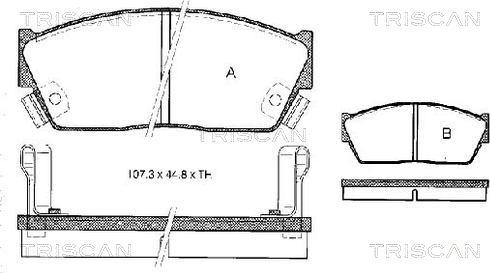 Triscan 8110 10080 - Kit pastiglie freno, Freno a disco autozon.pro