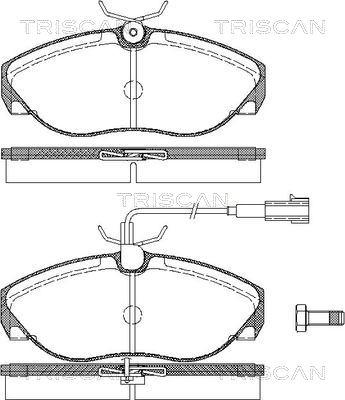 Triscan 8110 10020 - Kit pastiglie freno, Freno a disco autozon.pro