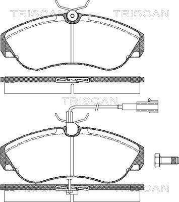 Triscan 8110 10021 - Kit pastiglie freno, Freno a disco autozon.pro