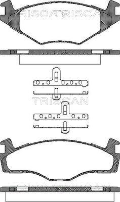 Triscan 8110 10022 - Kit pastiglie freno, Freno a disco autozon.pro