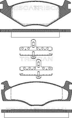 Triscan 8110 10104 - Kit pastiglie freno, Freno a disco autozon.pro