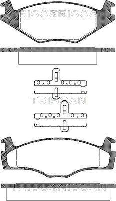 Triscan 8110 10105 - Kit pastiglie freno, Freno a disco autozon.pro