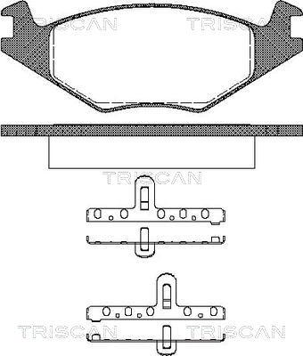 Triscan 8110 10101 - Kit pastiglie freno, Freno a disco autozon.pro