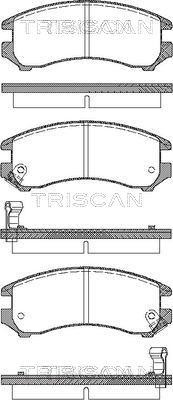 Triscan 8110 10887 - Kit pastiglie freno, Freno a disco autozon.pro