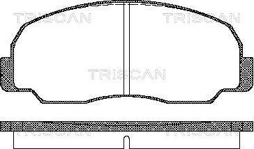 Triscan 8110 10834 - Kit pastiglie freno, Freno a disco autozon.pro