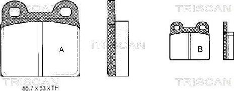 Triscan 8110 10202 - Kit pastiglie freno, Freno a disco autozon.pro