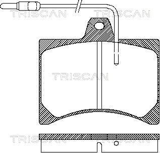 Triscan 8110 10790 - Kit pastiglie freno, Freno a disco autozon.pro