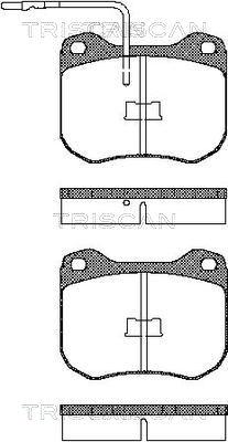 Triscan 8110 10715 - Kit pastiglie freno, Freno a disco autozon.pro