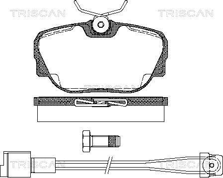 Triscan 8110 11949 - Kit pastiglie freno, Freno a disco autozon.pro