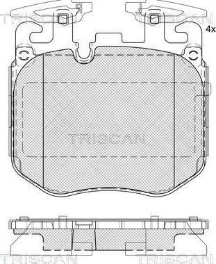 Triscan 8110 11066 - Kit pastiglie freno, Freno a disco autozon.pro