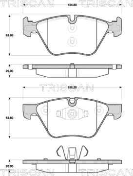 Triscan 8110 11029 - Kit pastiglie freno, Freno a disco autozon.pro