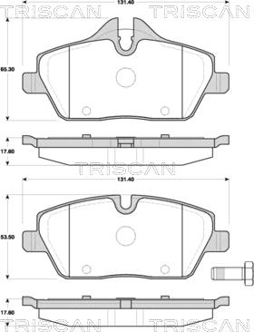 Triscan 8110 11028 - Kit pastiglie freno, Freno a disco autozon.pro