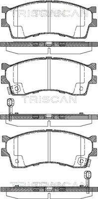 Triscan 8110 18008 - Kit pastiglie freno, Freno a disco autozon.pro