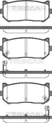 Triscan 8110 18003 - Kit pastiglie freno, Freno a disco autozon.pro