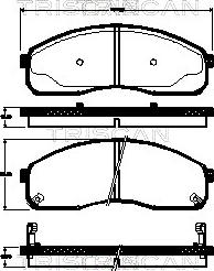 Triscan 8110 18019 - Kit pastiglie freno, Freno a disco autozon.pro