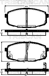 Triscan 8110 18016 - Kit pastiglie freno, Freno a disco autozon.pro