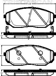 Triscan 8110 18013 - Kit pastiglie freno, Freno a disco autozon.pro