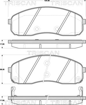 Triscan 8110 18021 - Kit pastiglie freno, Freno a disco autozon.pro