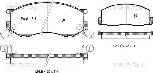 Triscan 8110 13953 - Kit pastiglie freno, Freno a disco autozon.pro