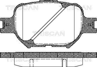 Triscan 8110 13046 - Kit pastiglie freno, Freno a disco autozon.pro