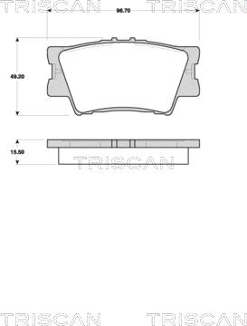 Triscan 8110 13069 - Kit pastiglie freno, Freno a disco autozon.pro