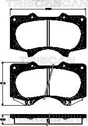 Triscan 8110 13064 - Kit pastiglie freno, Freno a disco autozon.pro