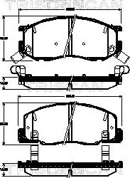 Triscan 8110 13066 - Kit pastiglie freno, Freno a disco autozon.pro