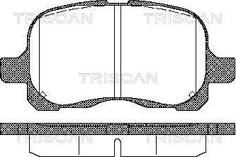 Triscan 8110 13020 - Kit pastiglie freno, Freno a disco autozon.pro