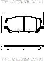 Triscan 8110 13074 - Kit pastiglie freno, Freno a disco autozon.pro