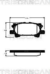 Triscan 8110 13075 - Kit pastiglie freno, Freno a disco autozon.pro