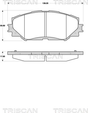 Triscan 8110 13070 - Kit pastiglie freno, Freno a disco autozon.pro