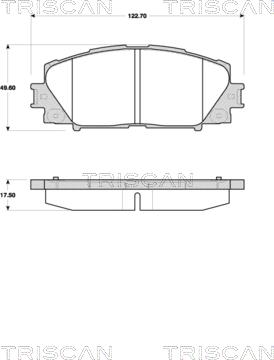 Triscan 8110 13071 - Kit pastiglie freno, Freno a disco autozon.pro