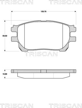 Triscan 8110 13073 - Kit pastiglie freno, Freno a disco autozon.pro