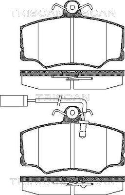 Triscan 8110 12991 - Kit pastiglie freno, Freno a disco autozon.pro