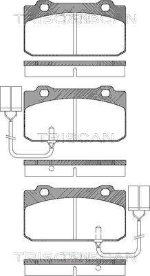 Triscan 8110 12988 - Kit pastiglie freno, Freno a disco autozon.pro