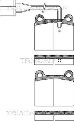 Triscan 8110 12740 - Kit pastiglie freno, Freno a disco autozon.pro