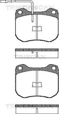 Triscan 8110 17008 - Kit pastiglie freno, Freno a disco autozon.pro