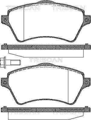 Triscan 8110 17016 - Kit pastiglie freno, Freno a disco autozon.pro