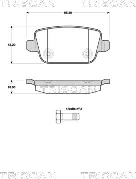 Triscan 8110 17024 - Kit pastiglie freno, Freno a disco autozon.pro