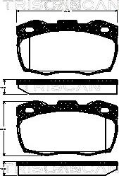 Triscan 8110 17021 - Kit pastiglie freno, Freno a disco autozon.pro