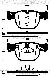 Triscan 8110 17022 - Kit pastiglie freno, Freno a disco autozon.pro