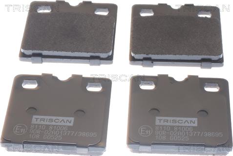 Triscan 8110 81006 - Kit pastiglie freno, Freno di stazionamento a disco autozon.pro