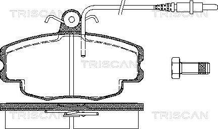 Triscan 8110 38982 - Kit pastiglie freno, Freno a disco autozon.pro