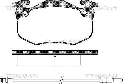 Triscan 8110 38045 - Kit pastiglie freno, Freno a disco autozon.pro