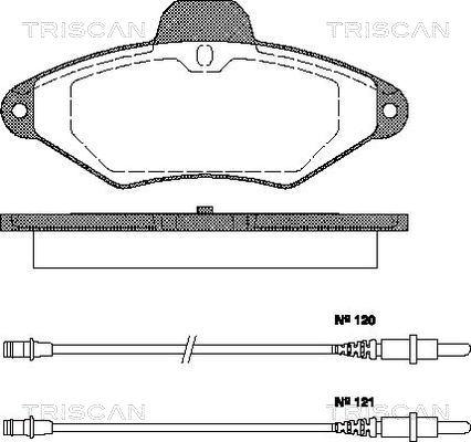 Triscan 8110 38156 - Kit pastiglie freno, Freno a disco autozon.pro