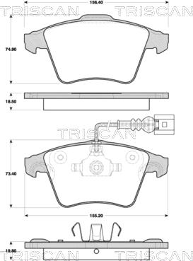 Triscan 8110 29059 - Kit pastiglie freno, Freno a disco autozon.pro