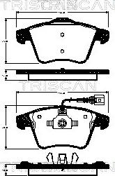 Triscan 8110 29055 - Kit pastiglie freno, Freno a disco autozon.pro