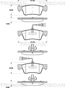 Triscan 8110 29060 - Kit pastiglie freno, Freno a disco autozon.pro