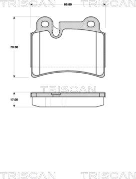 Triscan 8110 29067 - Kit pastiglie freno, Freno a disco autozon.pro