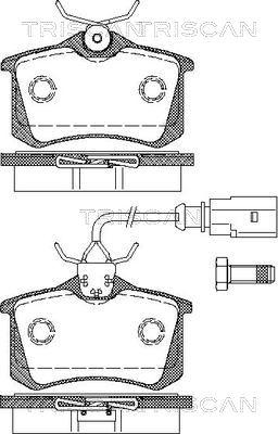 Triscan 8110 29035 - Kit pastiglie freno, Freno a disco autozon.pro